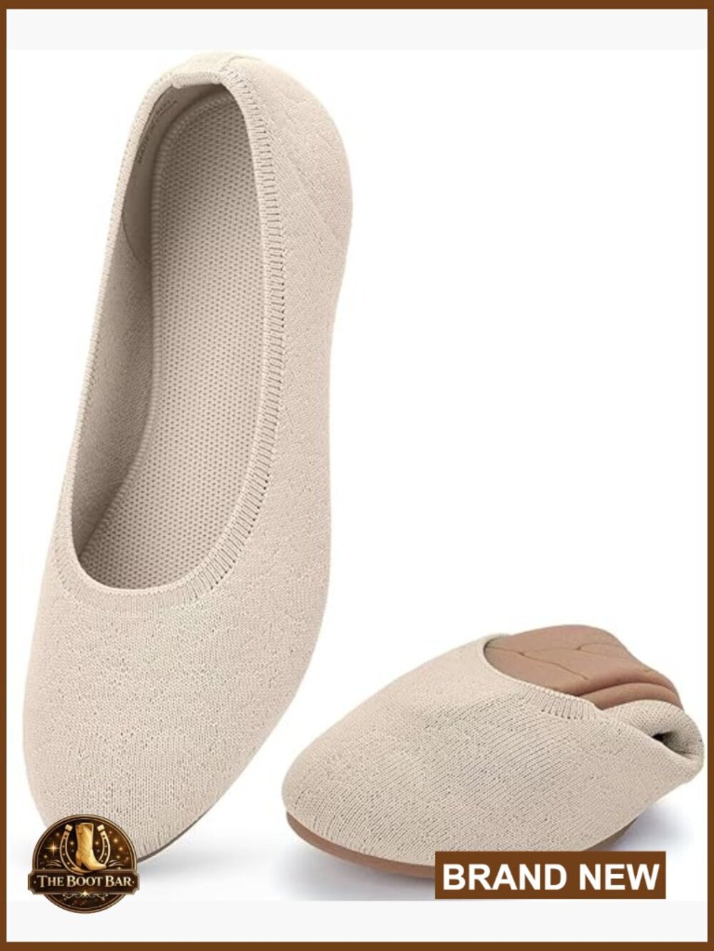 Breathable Knit Slip On Flats Work Walking Shoes Arch Support